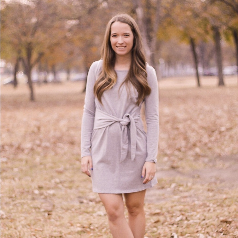 Grey Tie Dress